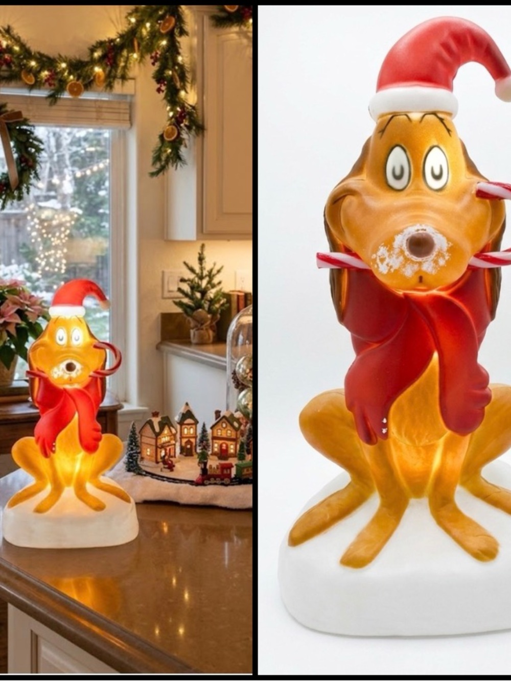 Dr. Seuss's How the Grinch Stole Christmas Max The Dog 12” Lighted Blow Mold